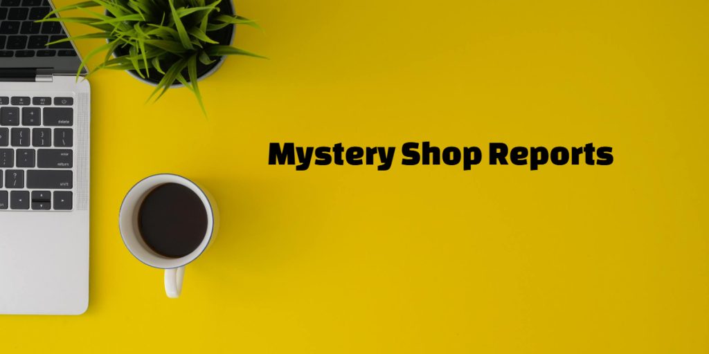 Computer and coffee; Mystery Shop Reports